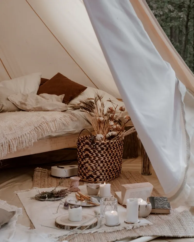 Example post for a glamping site