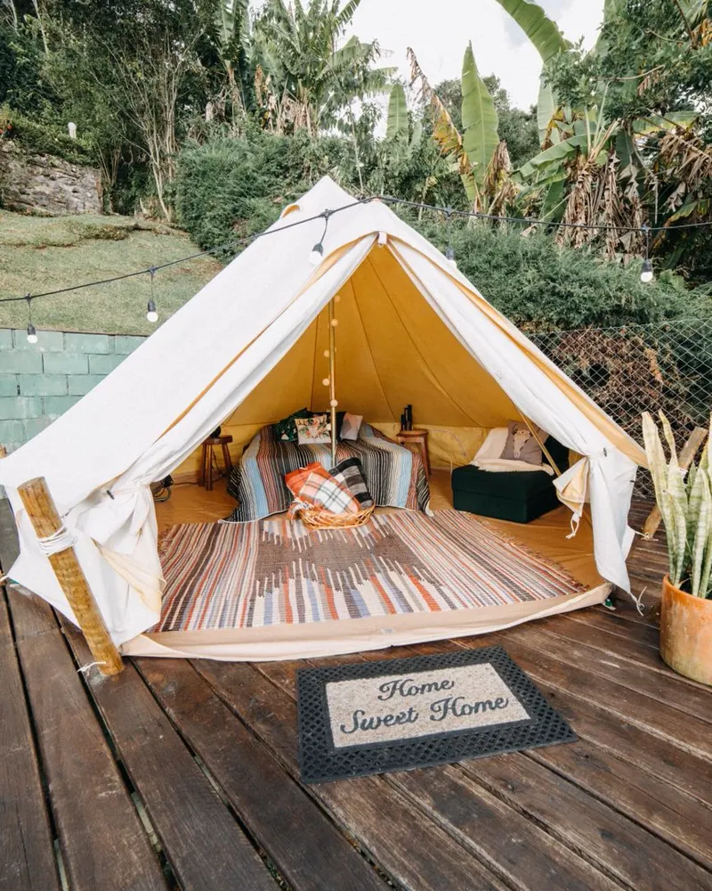 Example post for a glamping site